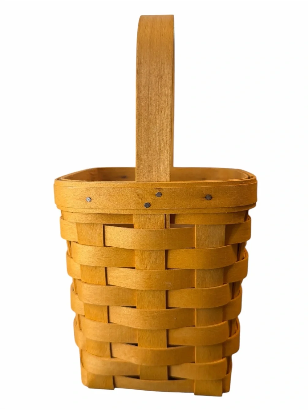 Longaberger Small Utensil Basket Caddy Wood Divider Handwoven USA